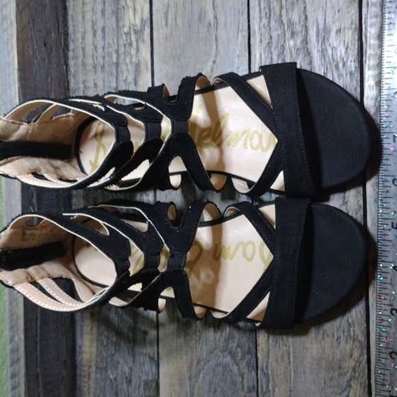 Sam Edelman Danica Kalisa Black Wedge Gladiator Sandals Size 13m Youth EUC - Picture 7 of 9